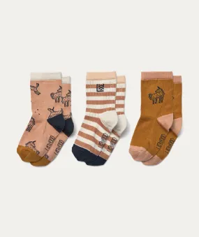 3 Pack Silas Socks - Pink