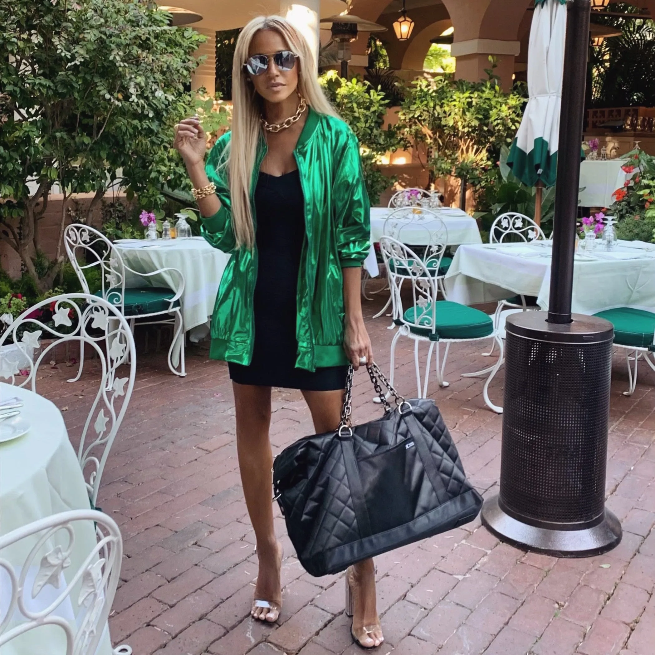 4 Metallic Vert Boyfriend Jacket - The Milan