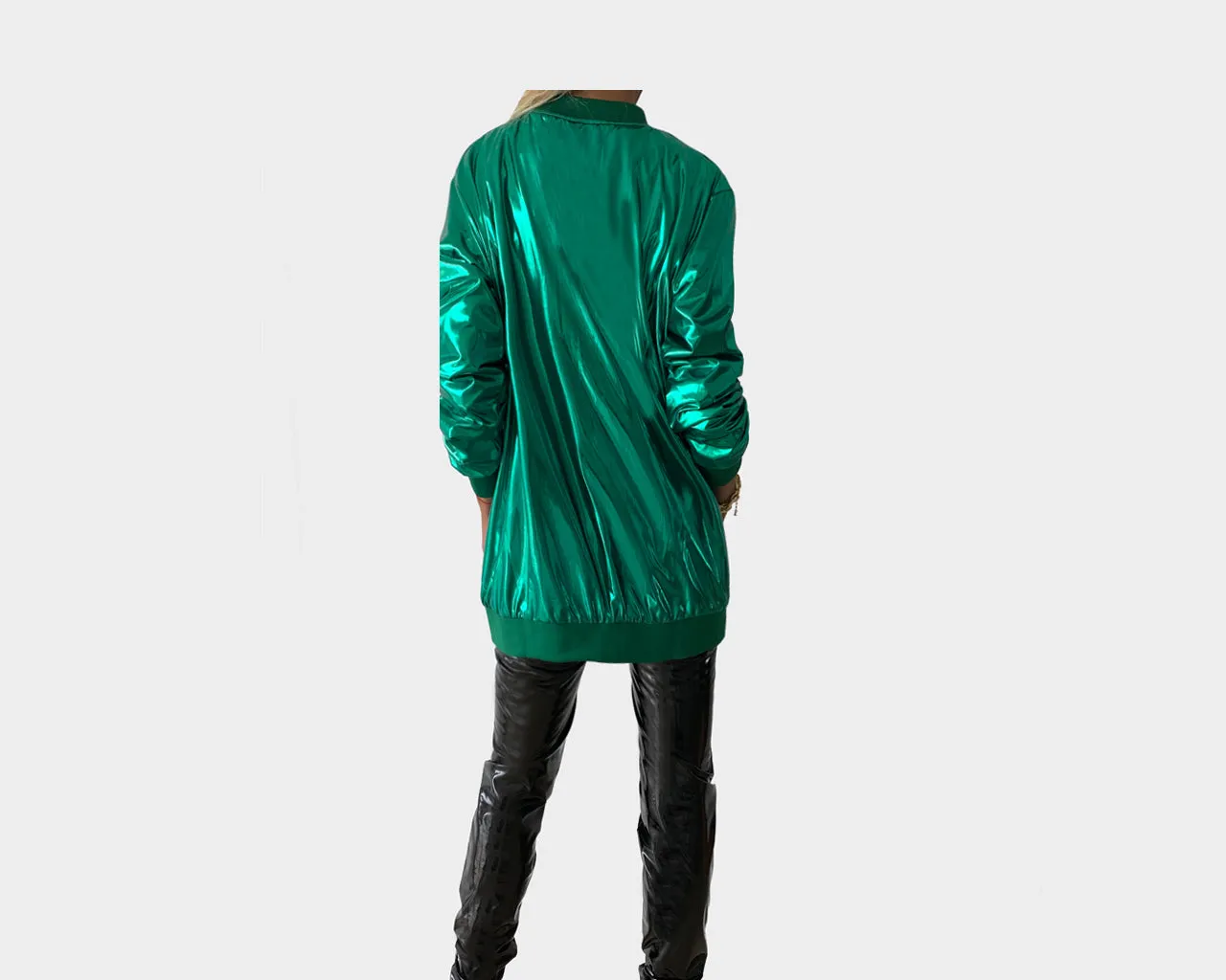 4 Metallic Vert Boyfriend Jacket - The Milan