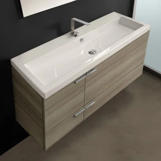 47 Inch Larch Canapa Bathroom Vanity Set, Large Basin Sink