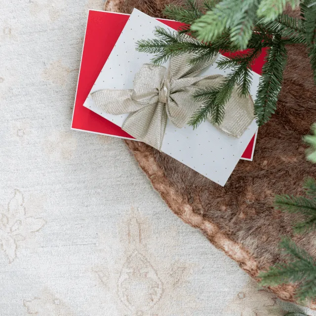 48" King Granite Faux Fur Tree Skirt