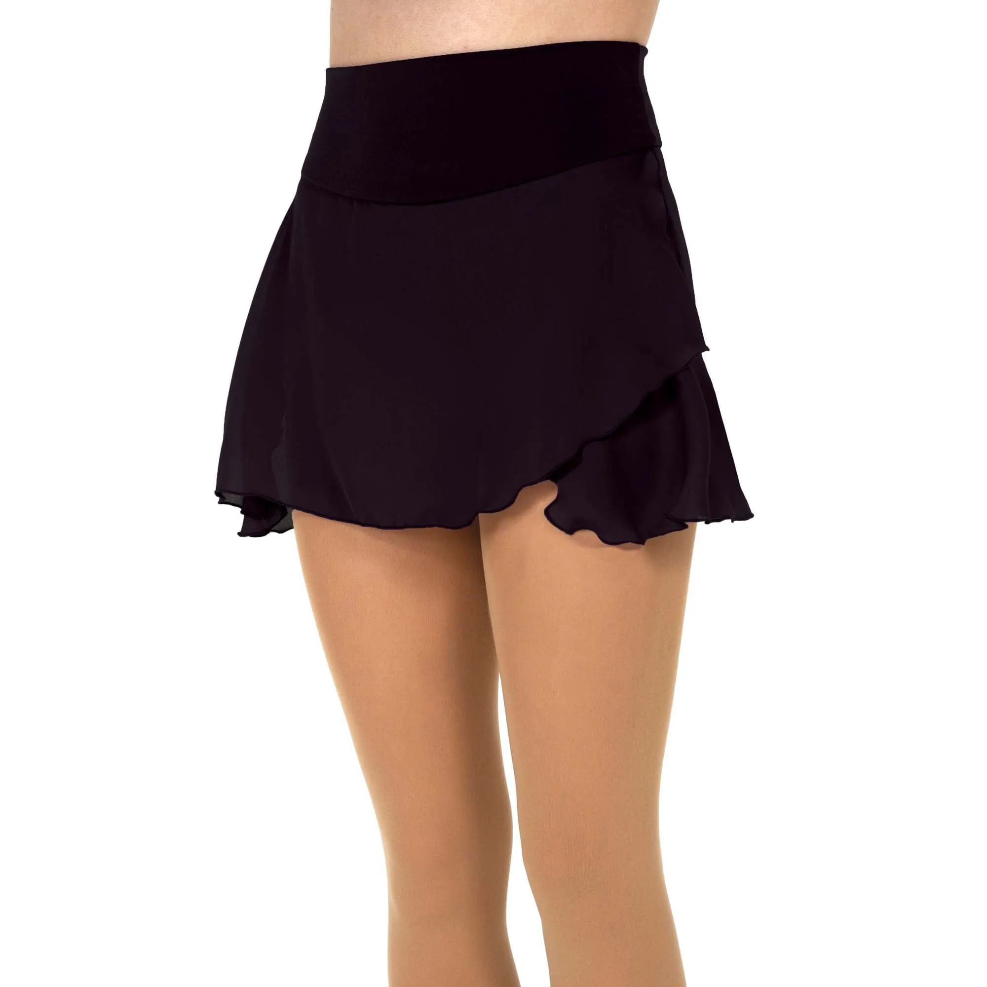 517 Competition Figure Skating Faux Wrap Georgette Skirt