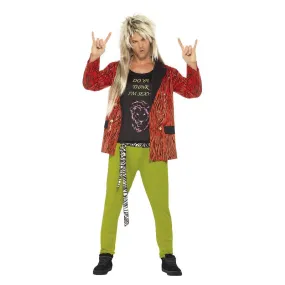 80s Rock Star Costume Adult Red