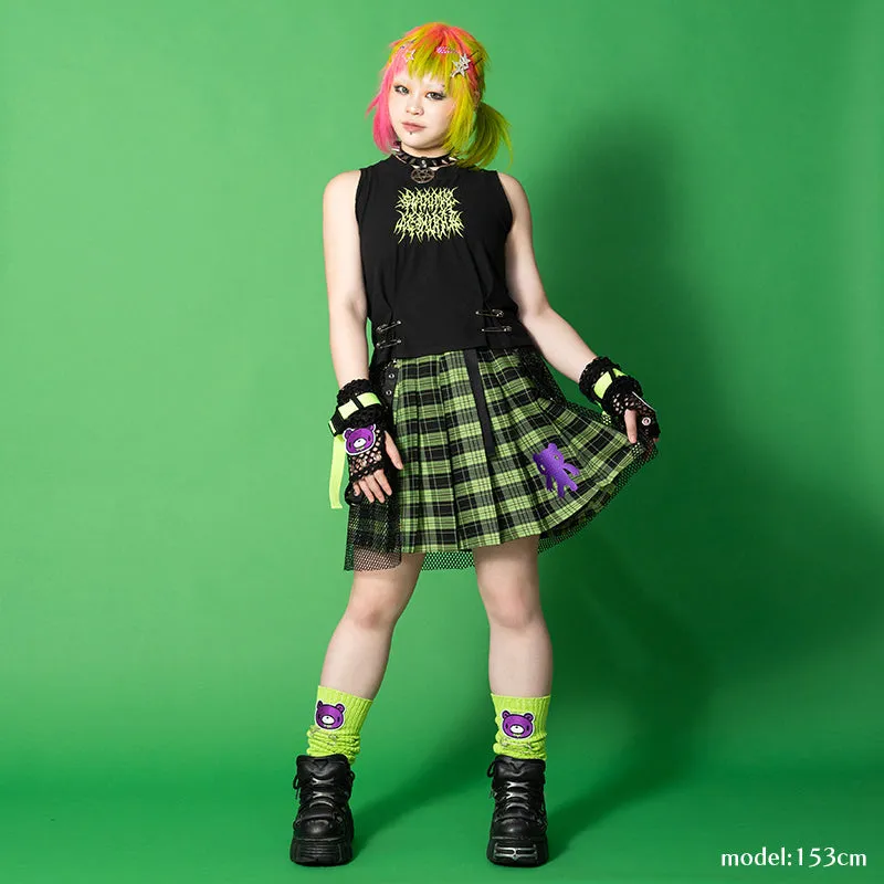 ACDC RAG & Gloomy Bear vivid mesh skirt