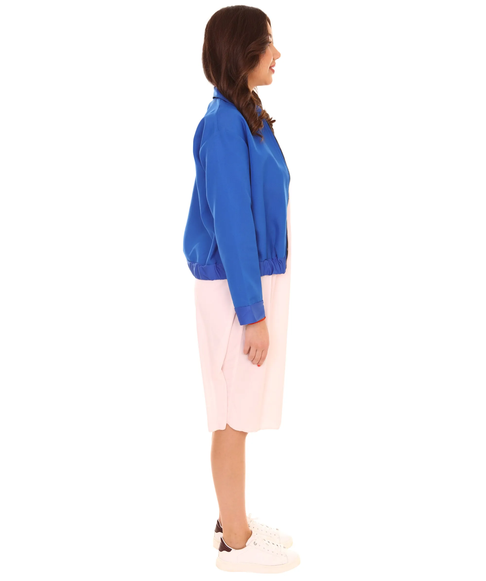 Adult Women's Stranger Jacket and Dress TV/Movie Costume,Blue & Pink Halloween Costume