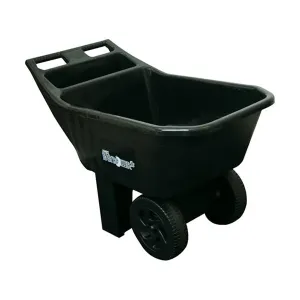 AMES 2463675 Lawn Cart, 27.98 in L x 11.18 in W x 18.2 in H Deck, Plastic Deck, 2-Wheel, 11 in Wheel