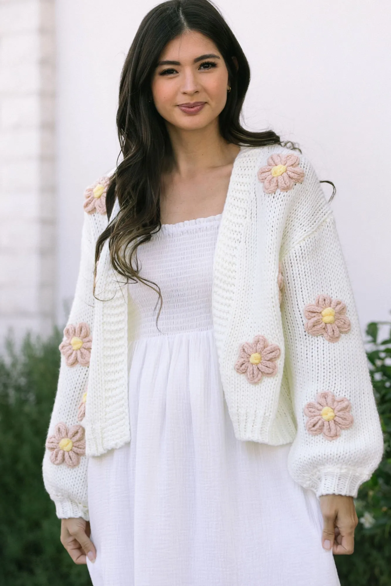 Angela Floral Knit Cardigan