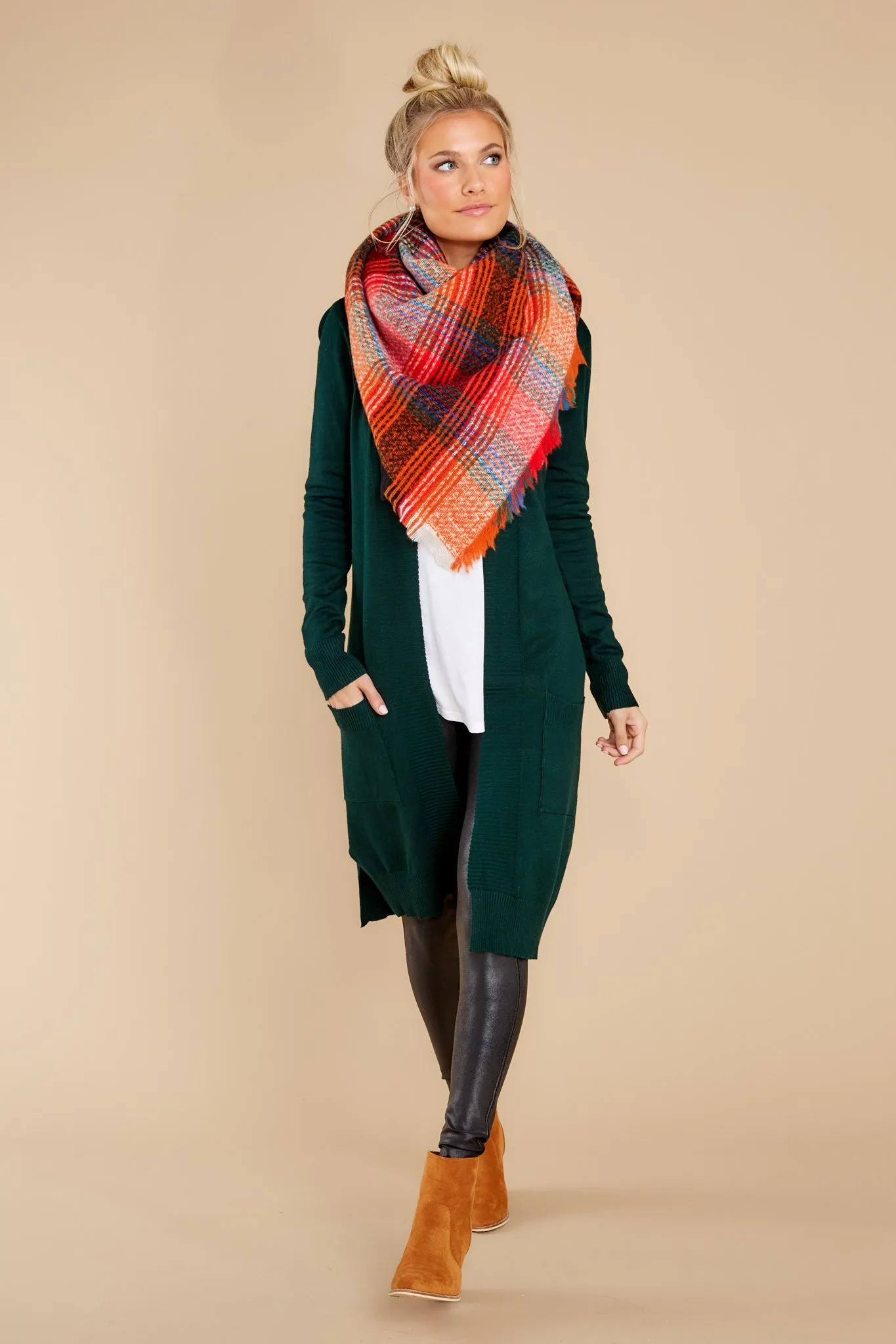 Anticipating This Moment Hunter Green Cardigan