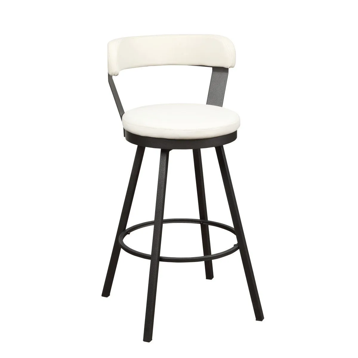 Appert Collection Swivel Pub Height Chair, White - Set of 2