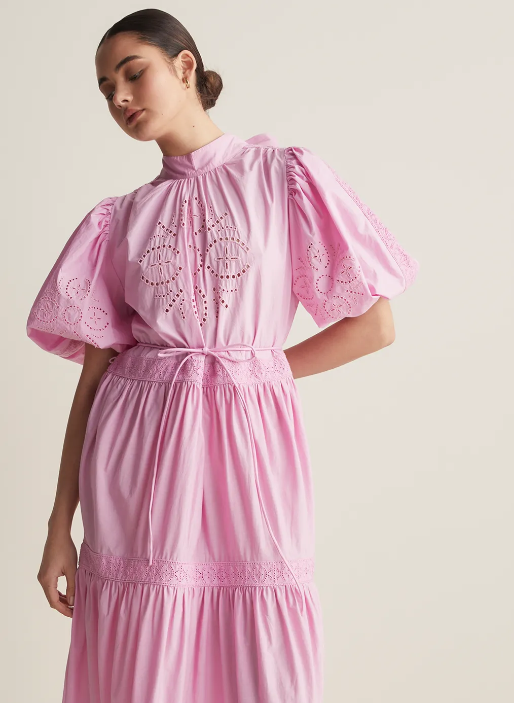 Astrid Silk Cotton Maxi Smock Dress | Ametrine