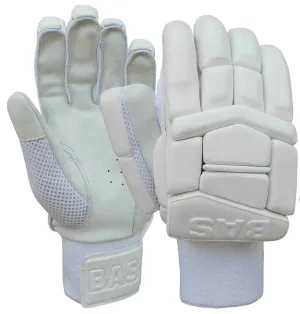 BAS Vintage Classic Adult Right Hand Cricket Batting Gloves - White