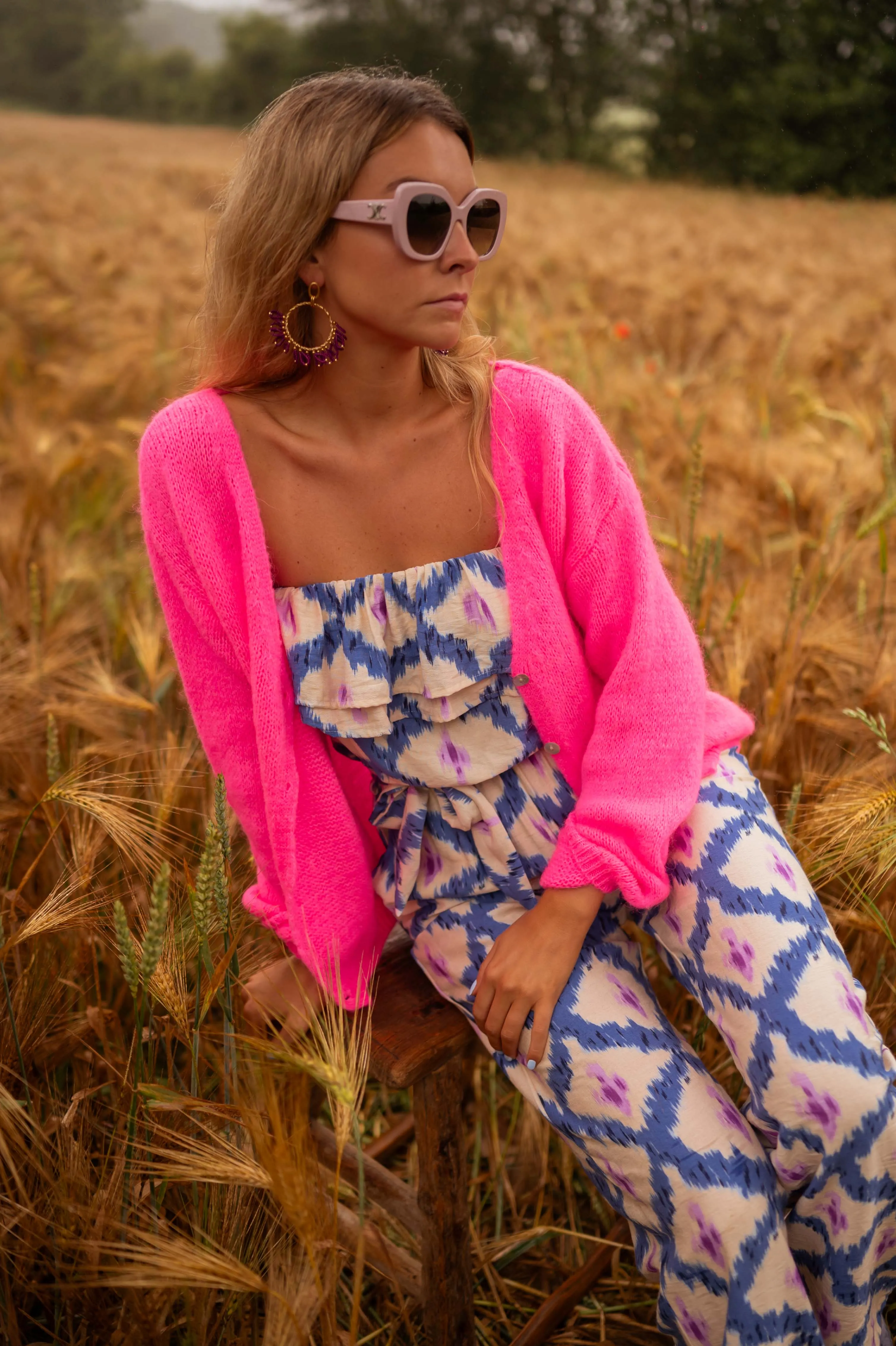 Blue and Pink Teus Jumpsuit