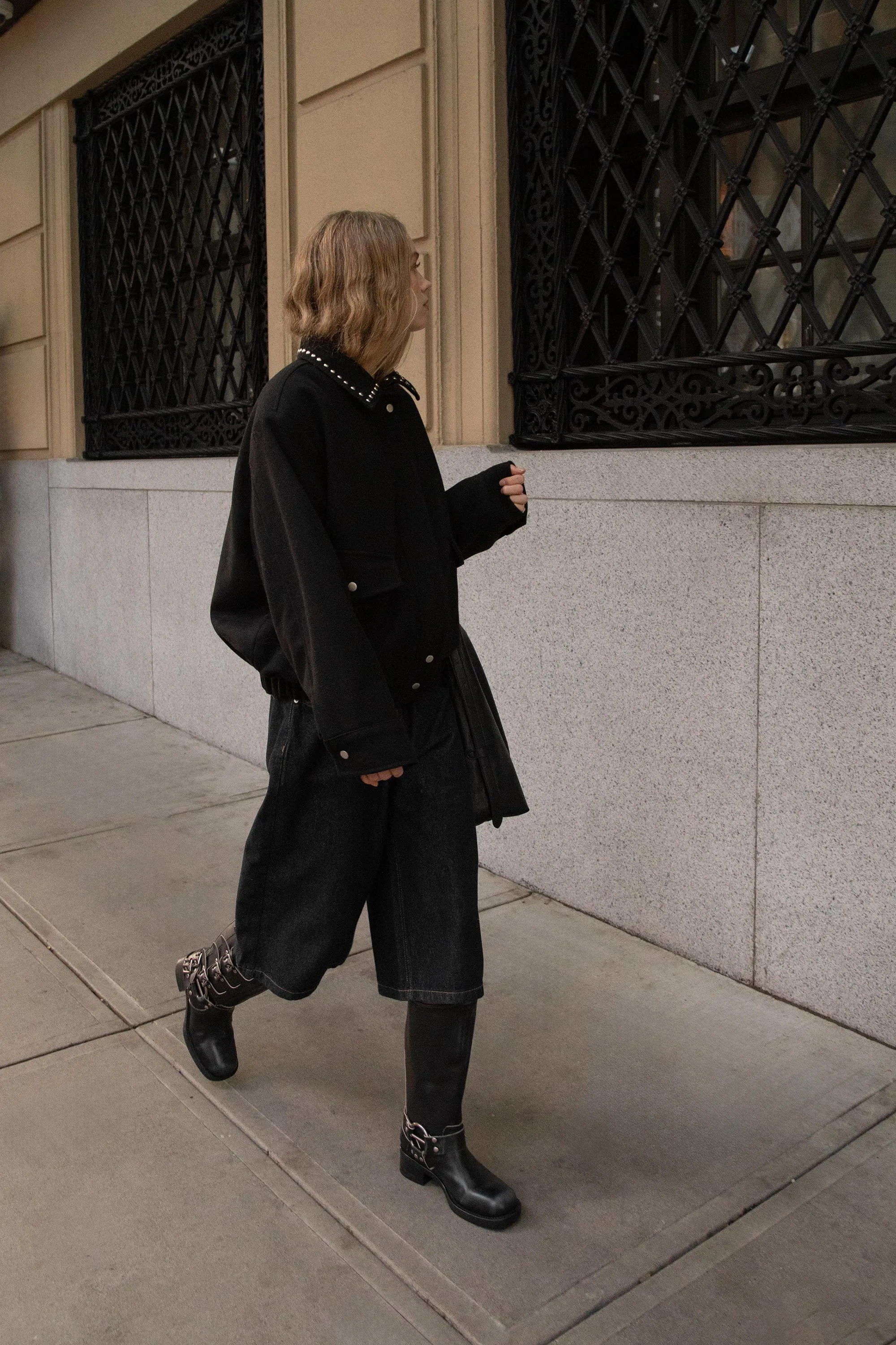 BOMBER JACKET WITH STUDS