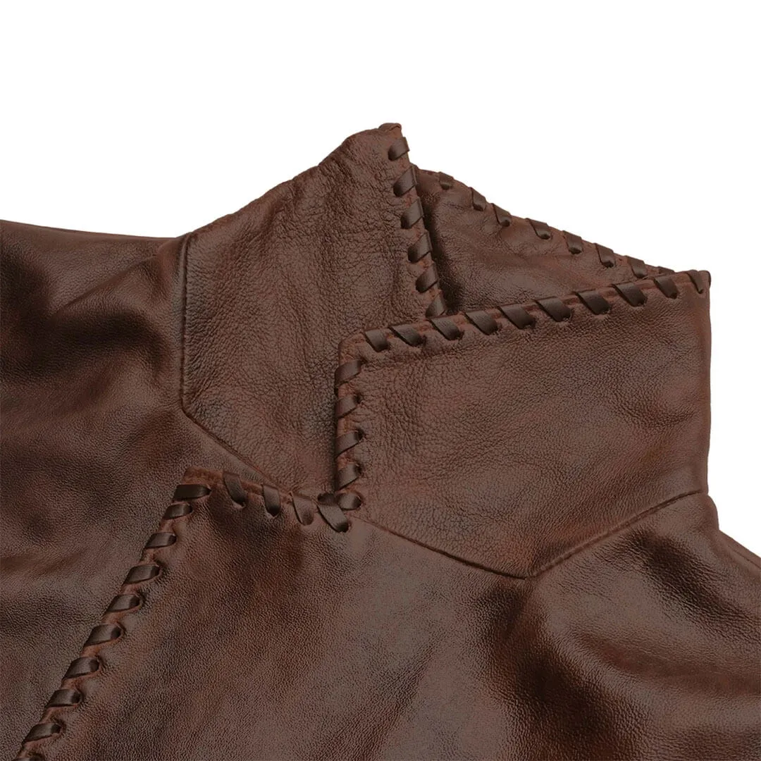 Brown Leather Blazer coat