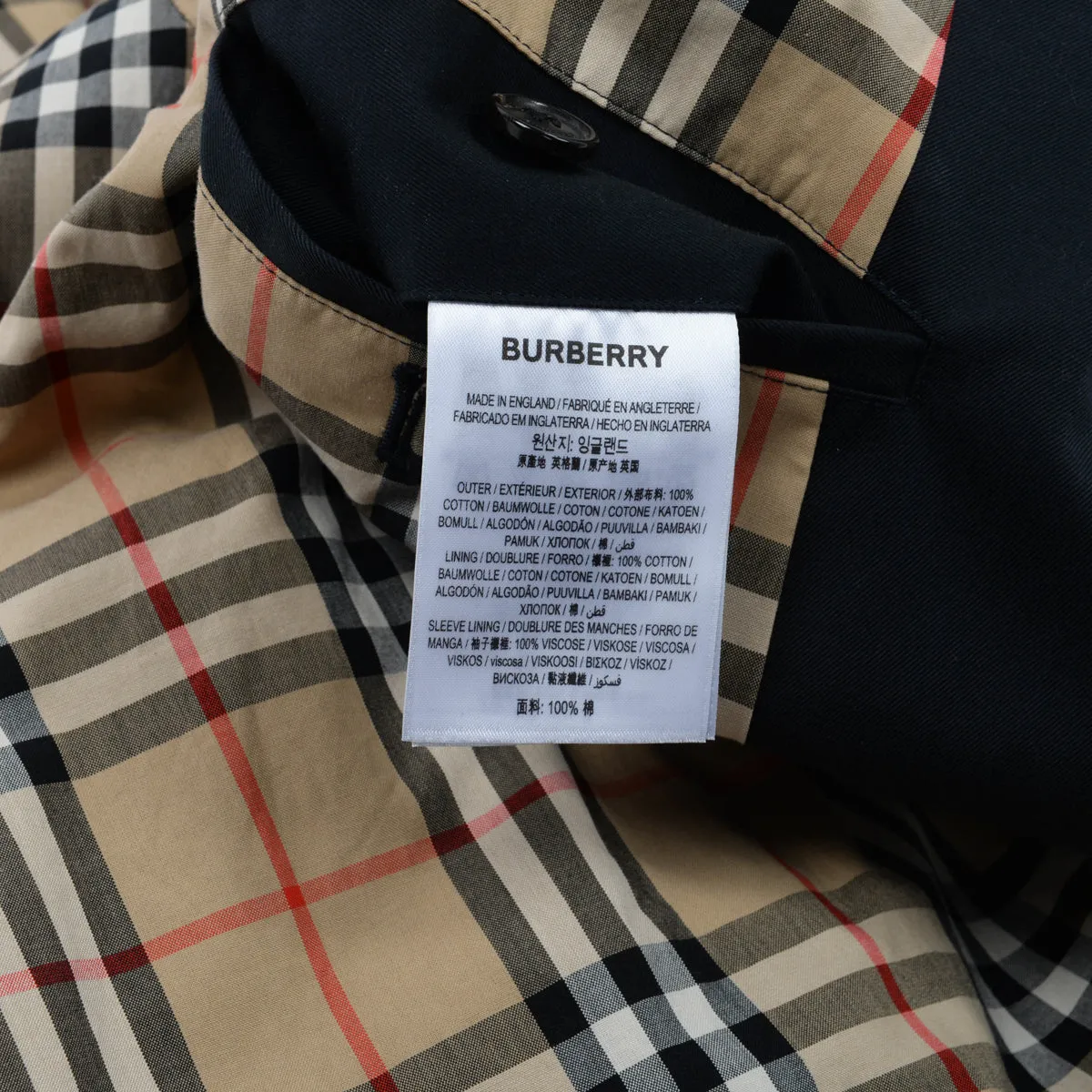 Burberry Black Cotton Single Breasted Hooded Coat IT 52