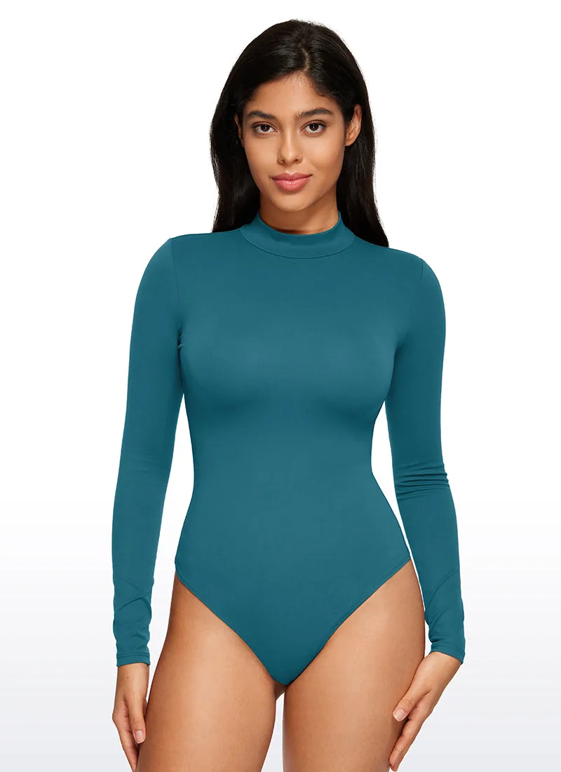 Butterluxe Mock Turtleneck Long Sleeve Bodysuits