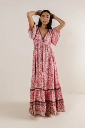 Cary Floral Dress in Pink - FINAL SALE