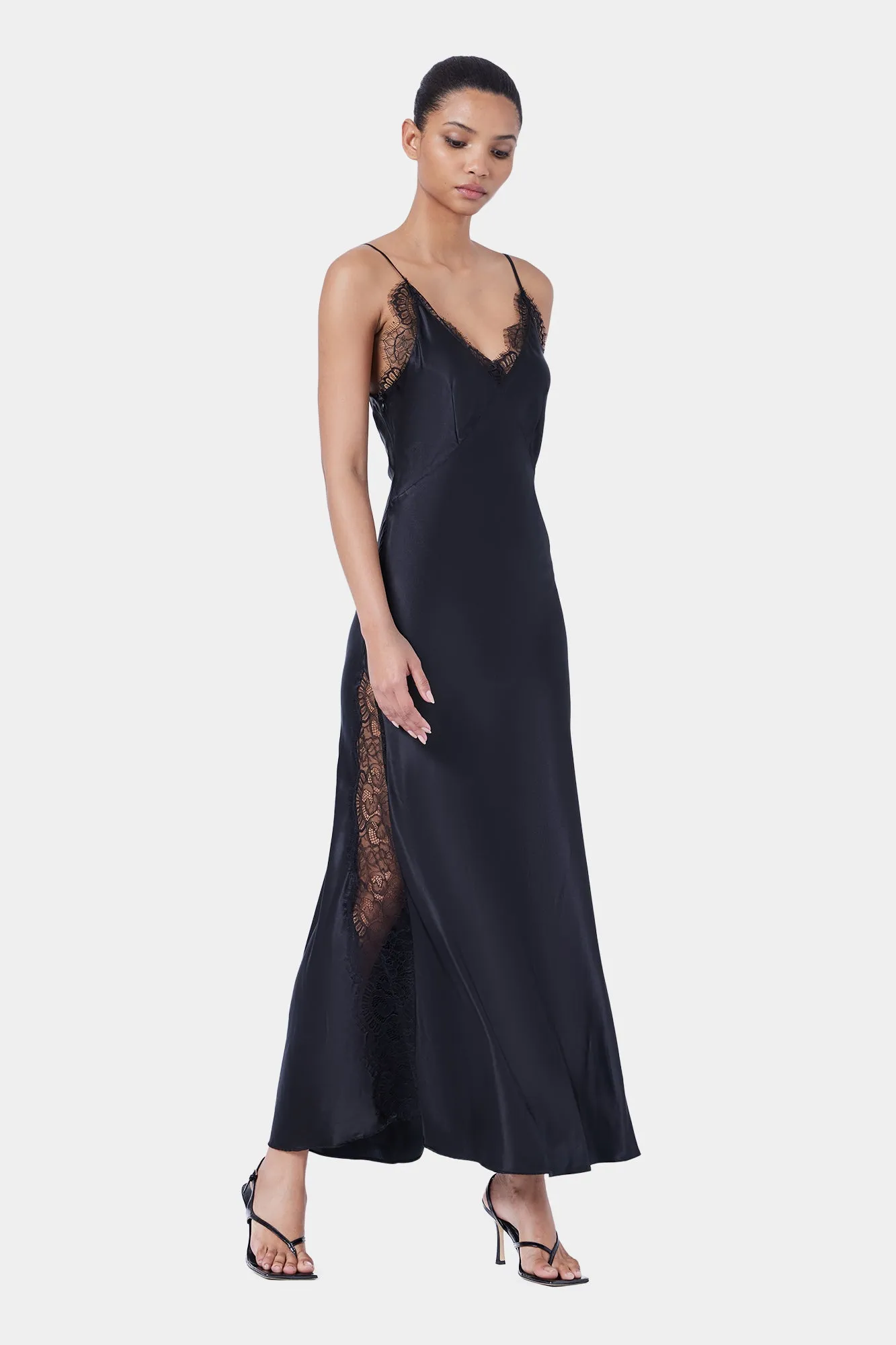 Cascading Lace Maxi Dress