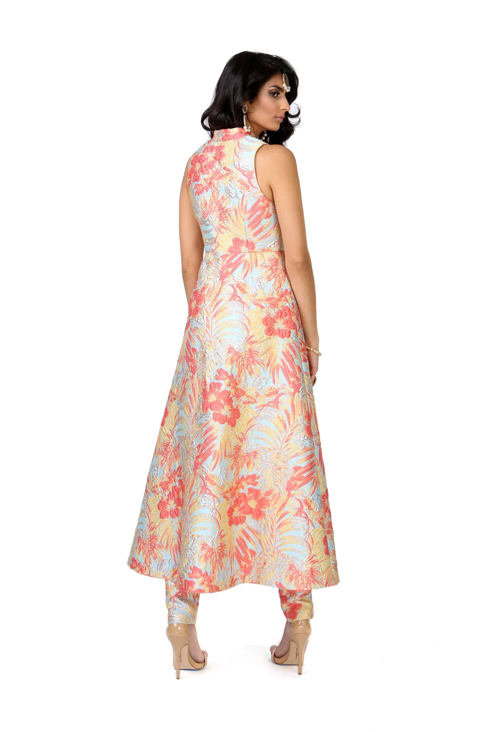 CHANDRA Floral Palm Jacket Dress