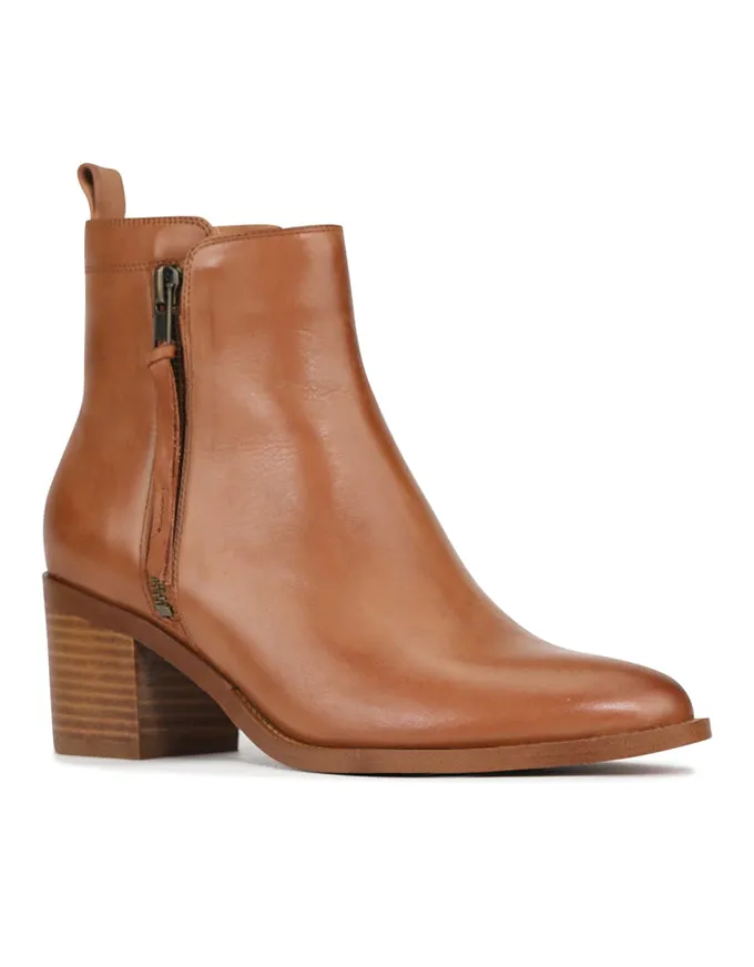 Ciara Ankle Boots Brandy Leather