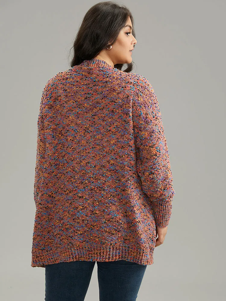 Colour Heather Pocket Open Front Cardigan