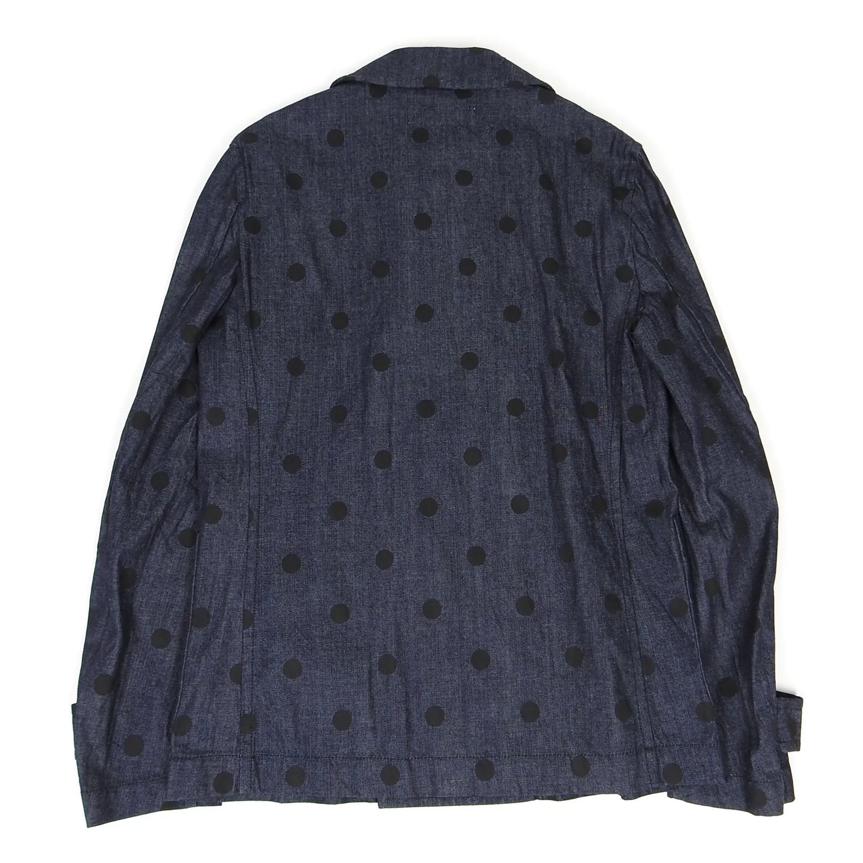 Comme Des Garcons SHIRT Denim Polka Dot Peacoat Size Medium