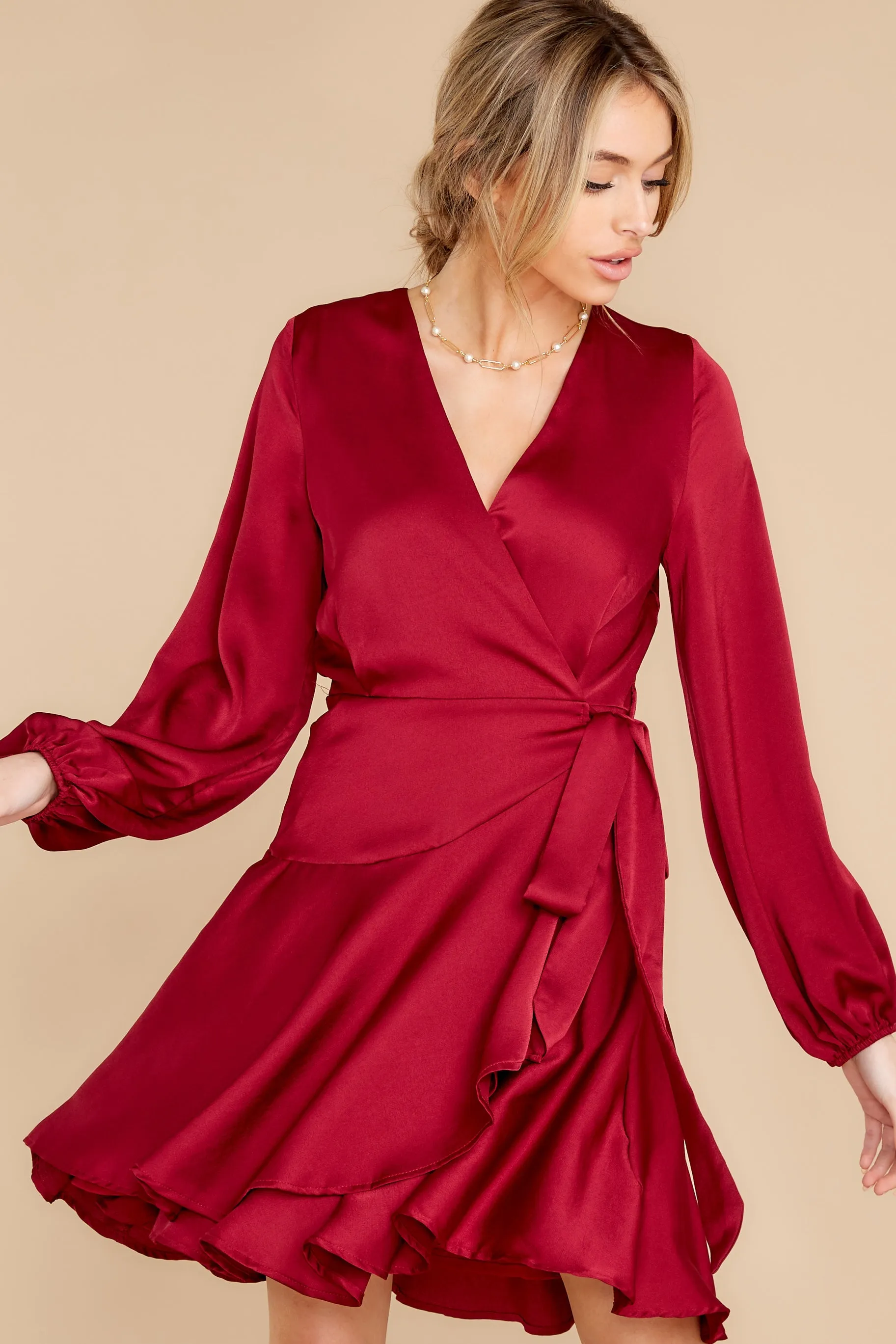 Dancing With You Wine Dress