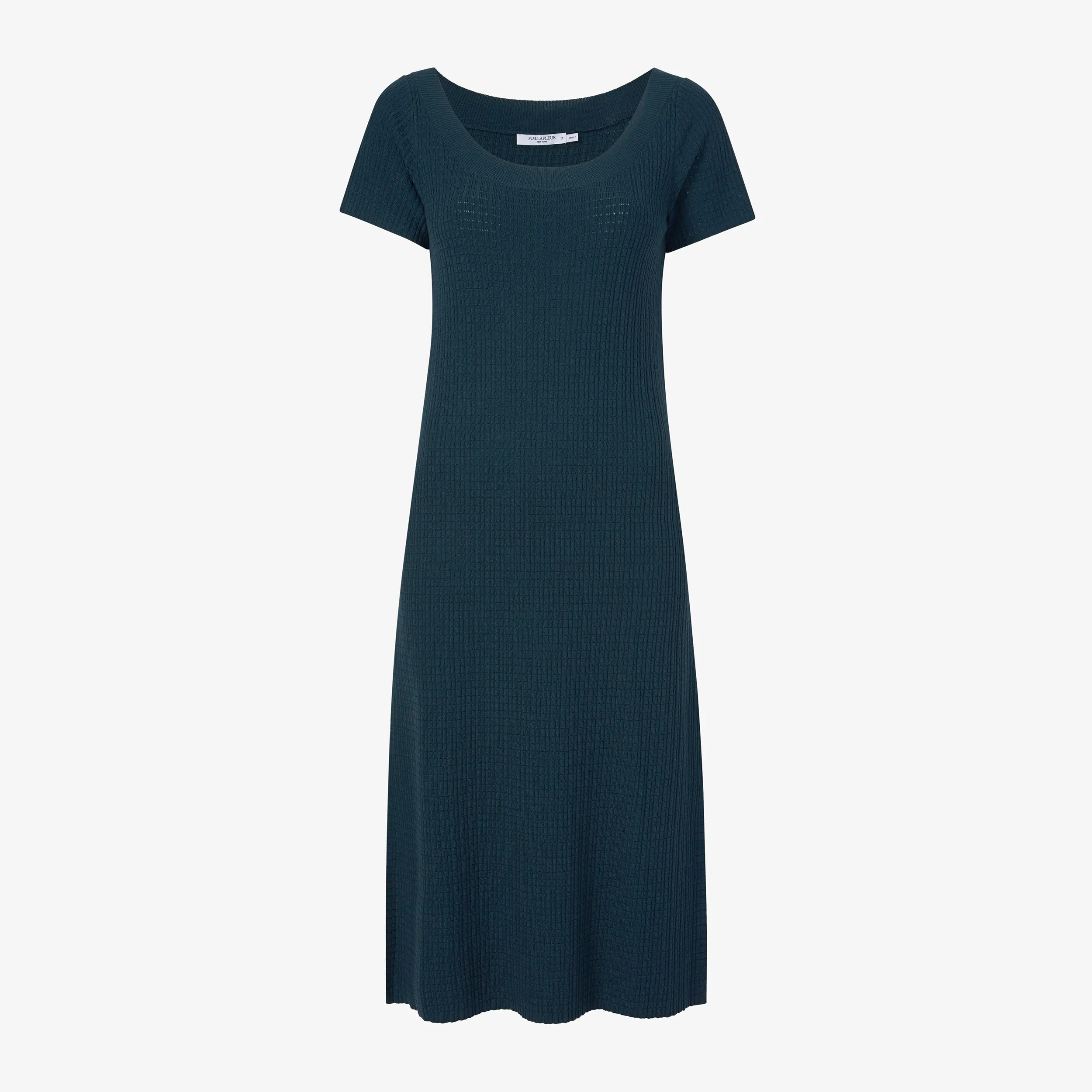 Danica Dress - Geo Micro Knit :: Deep Sea