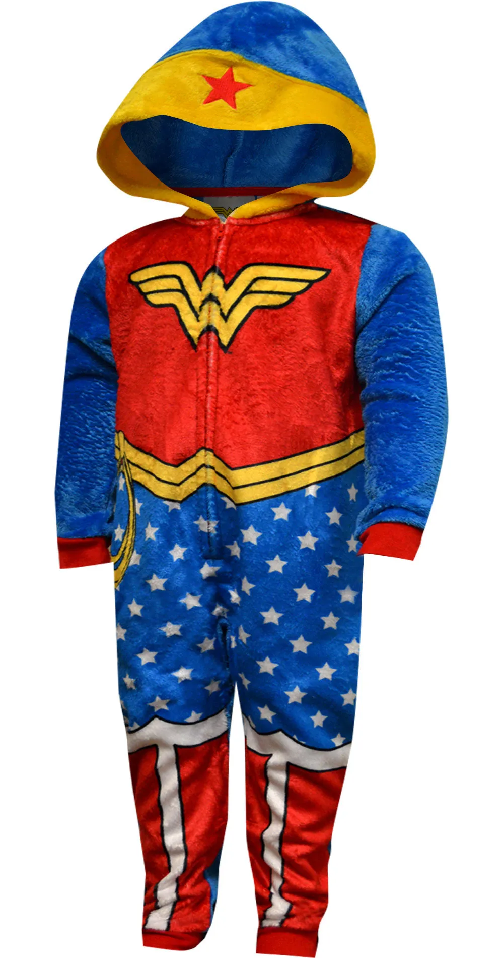 DC Comics Wonder Woman Plush Fleece Hooded Sleeper Pajamas