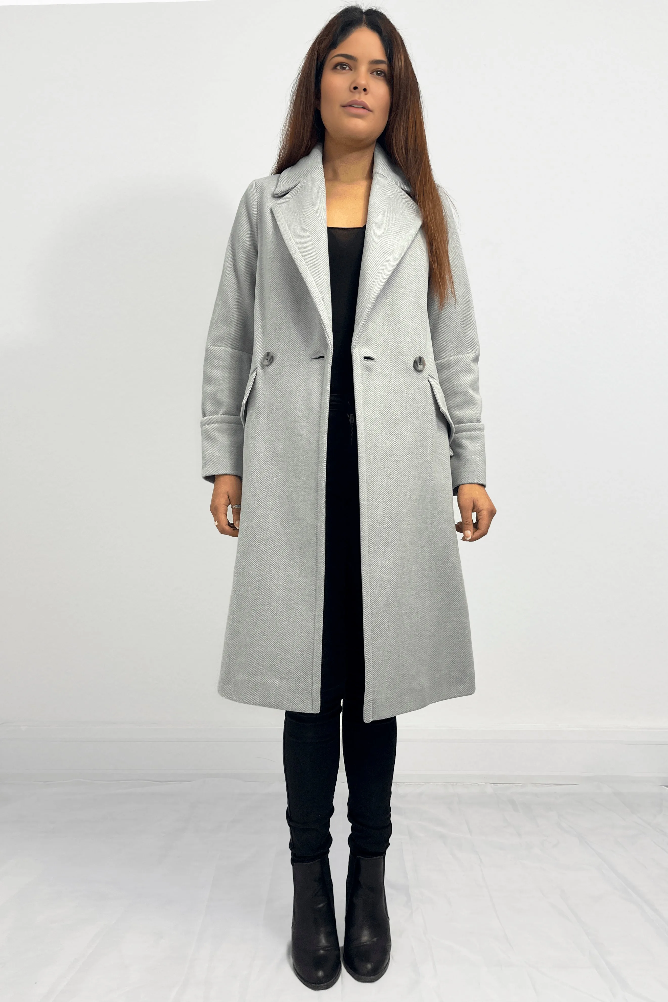 Double Breasted Relaxed Fit Coat