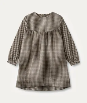 Dress L/S Fenja -  Raven Check