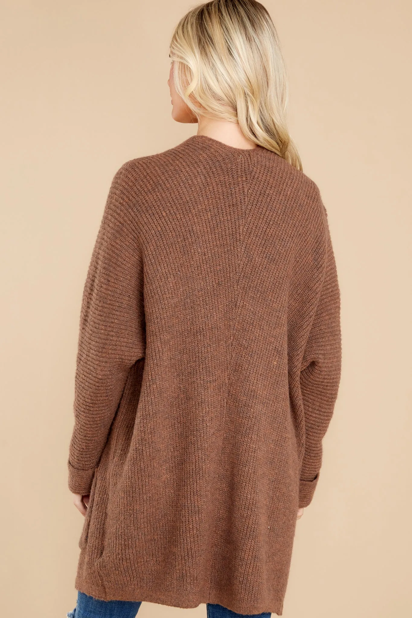 Embracing Thoughts Brown Cardigan