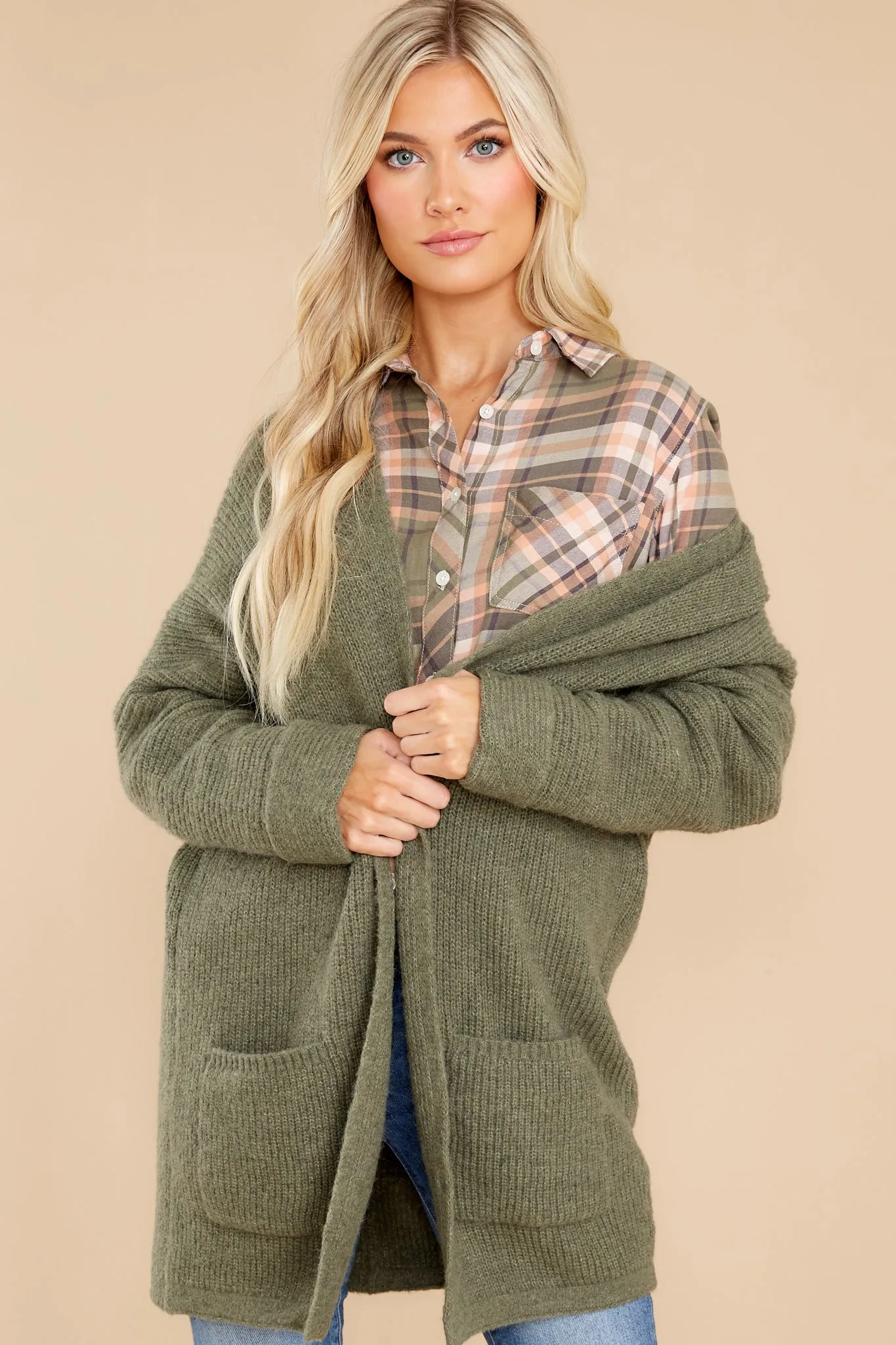 Embracing Thoughts Olive Cardigan