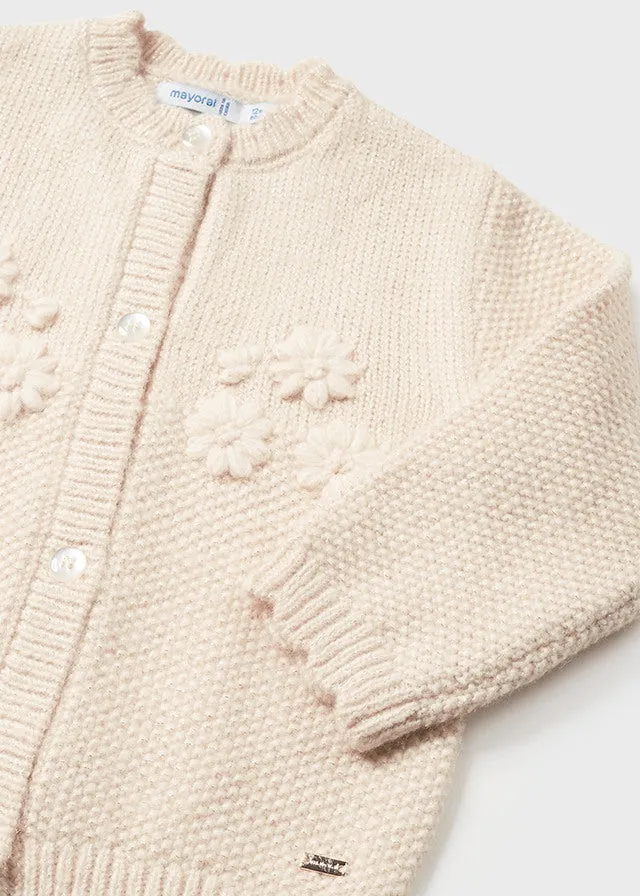 Embroidered Knit Cardigan, Ginger, 2314