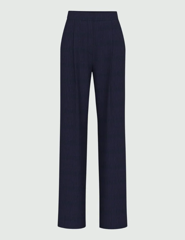 Emme Torre2 Trouser Navy Pinstripes