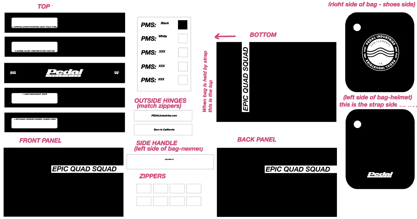 Epic Quad Squad RACEDAY BAG - ships in about 3 weeks