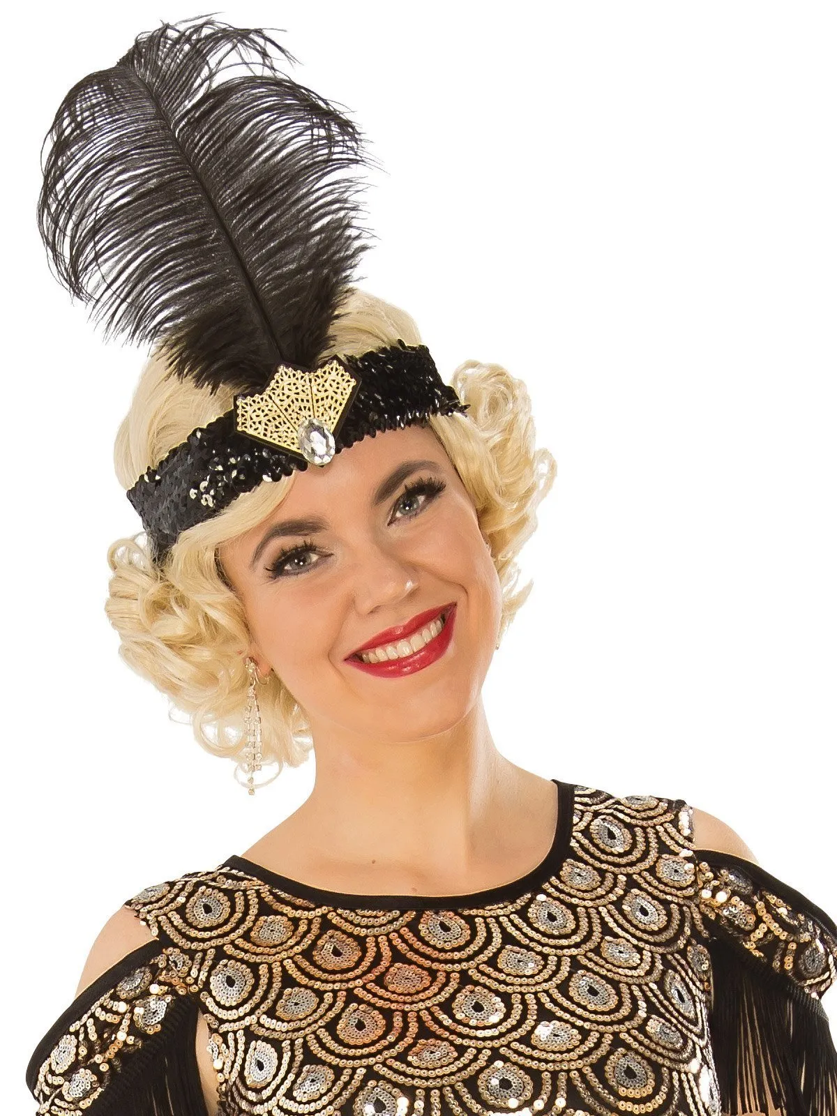 Fabulous Flapper Black & Gold Costume for Adults