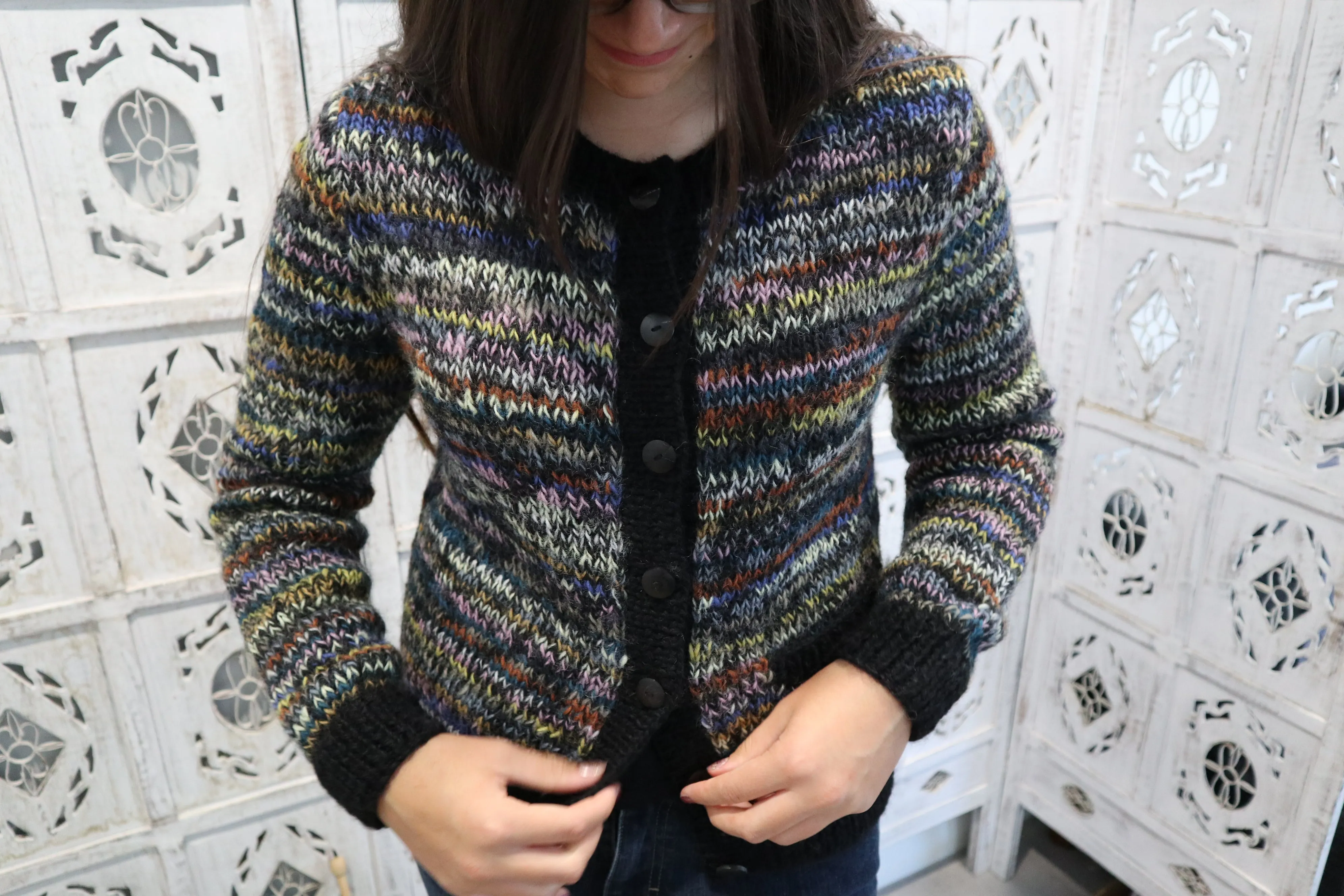 Fair Trade Ethical Woollen Multi Coloured Cardigan