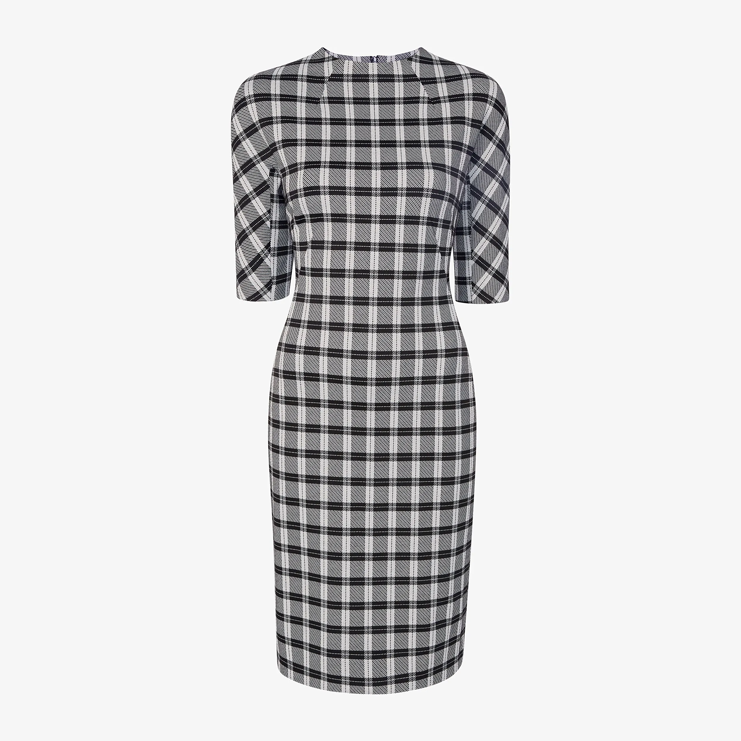 Farnoosh Dress - Knit Suiting :: Checkmate