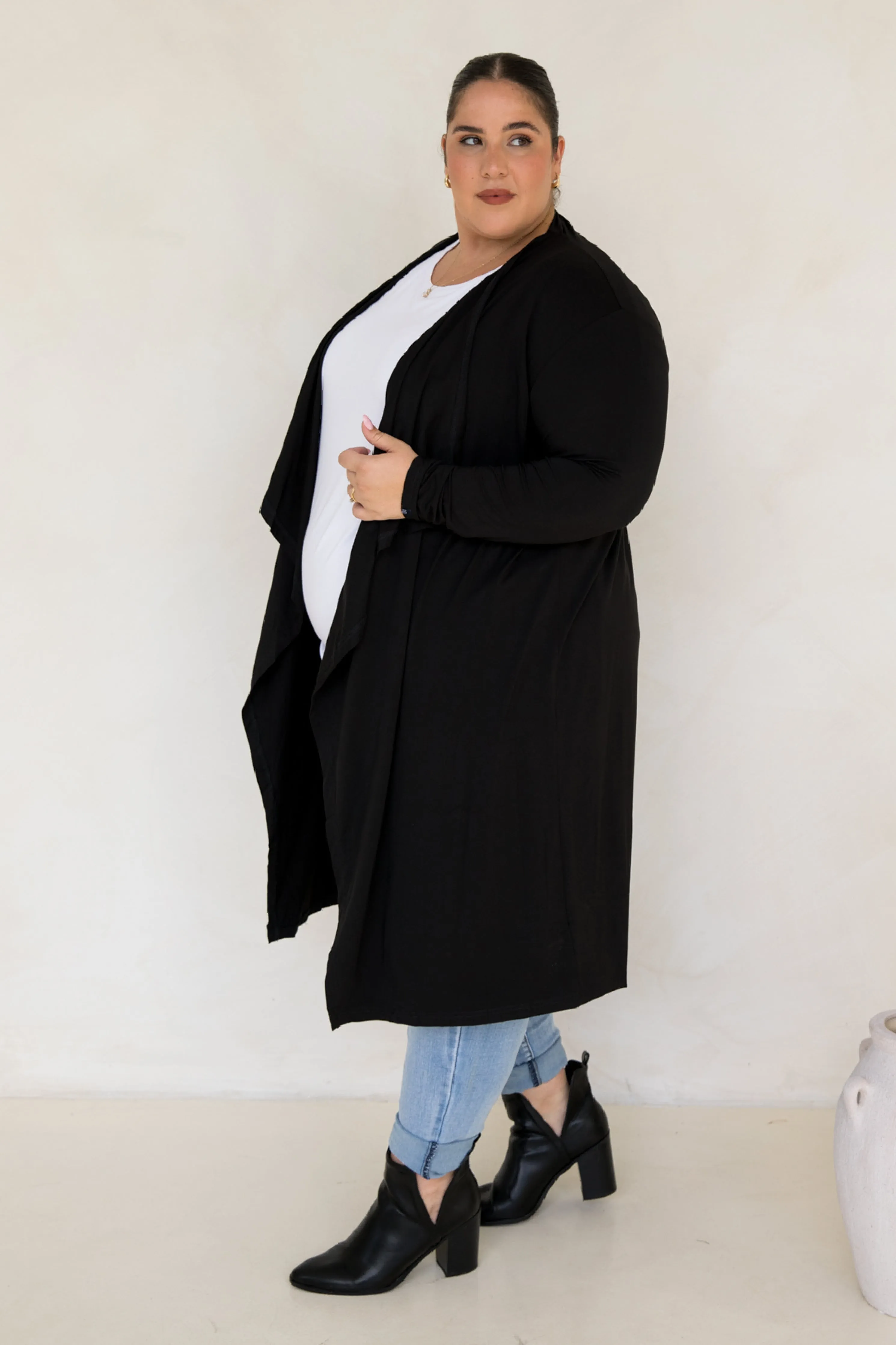 Flyaway Bamboo Cardigan | Black