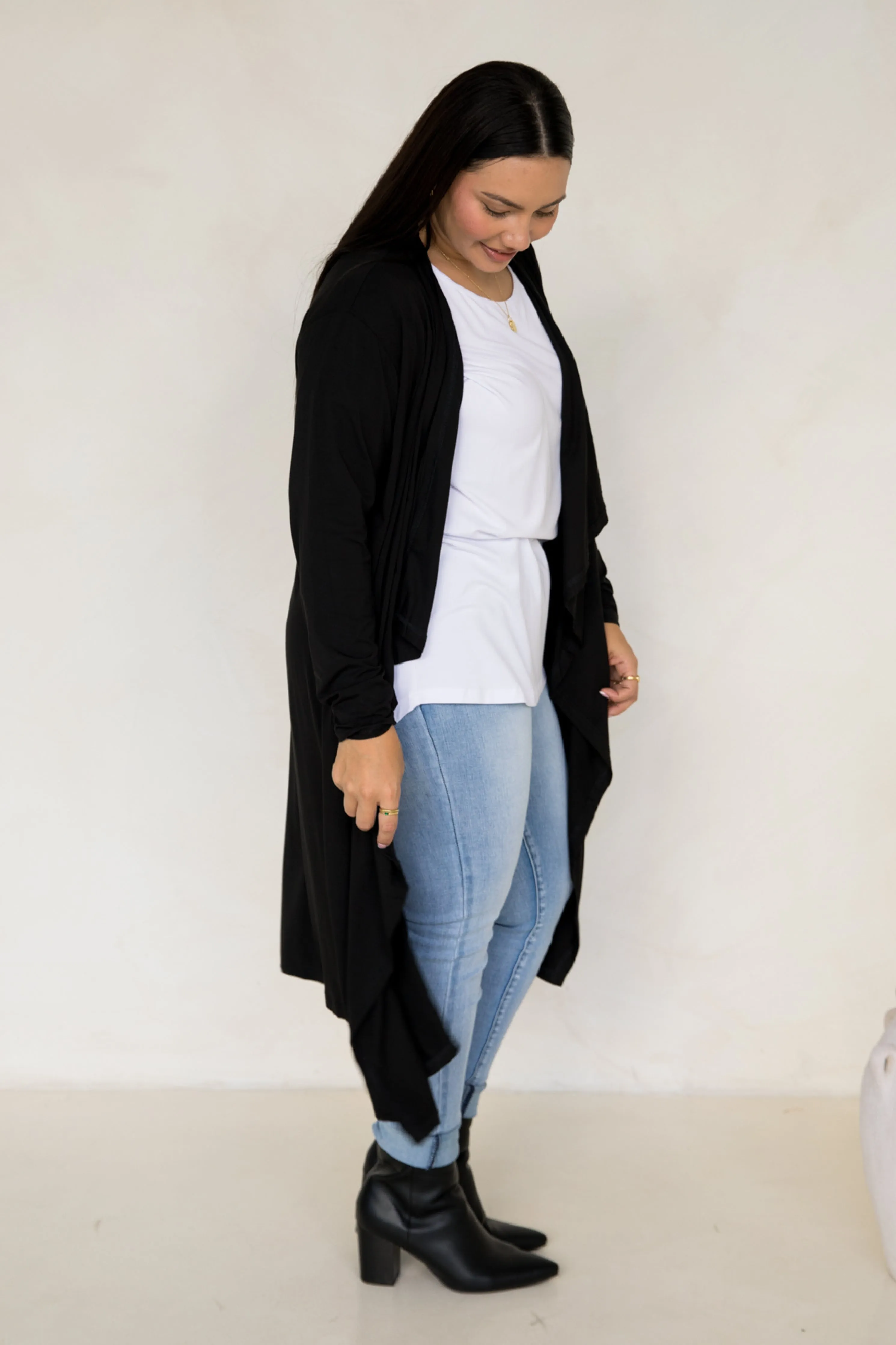 Flyaway Bamboo Cardigan | Black