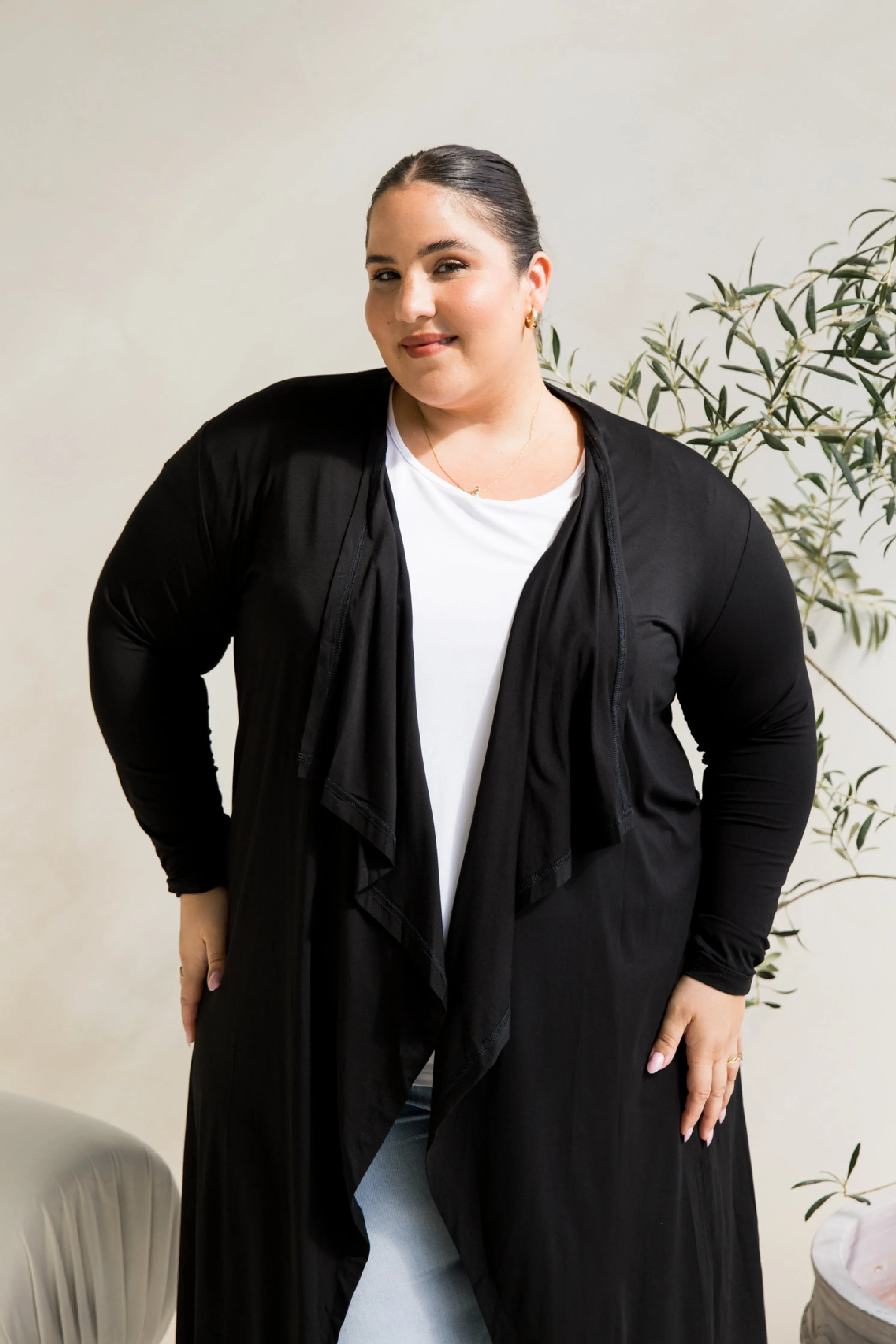 Flyaway Bamboo Cardigan | Black