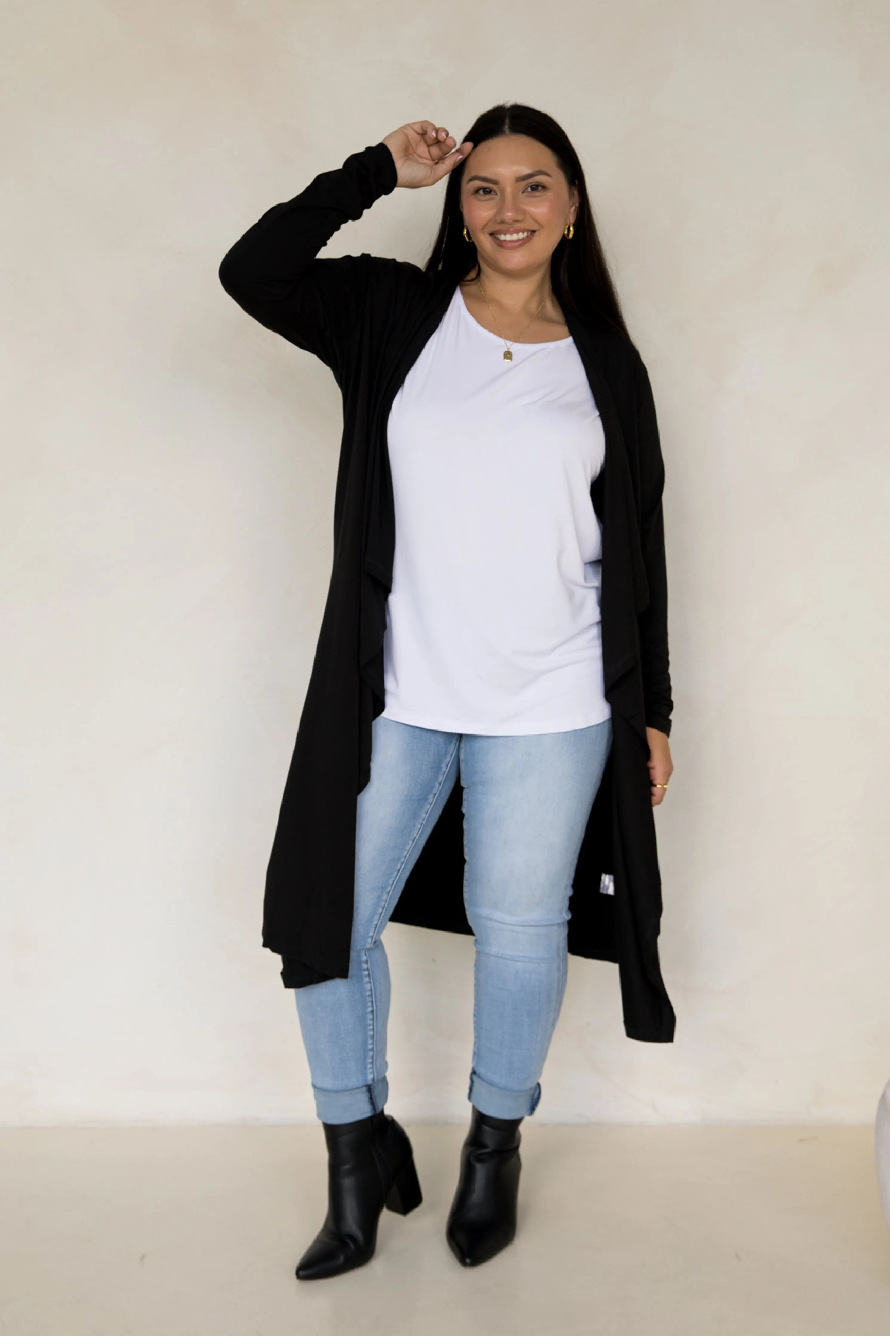 Flyaway Bamboo Cardigan | Black