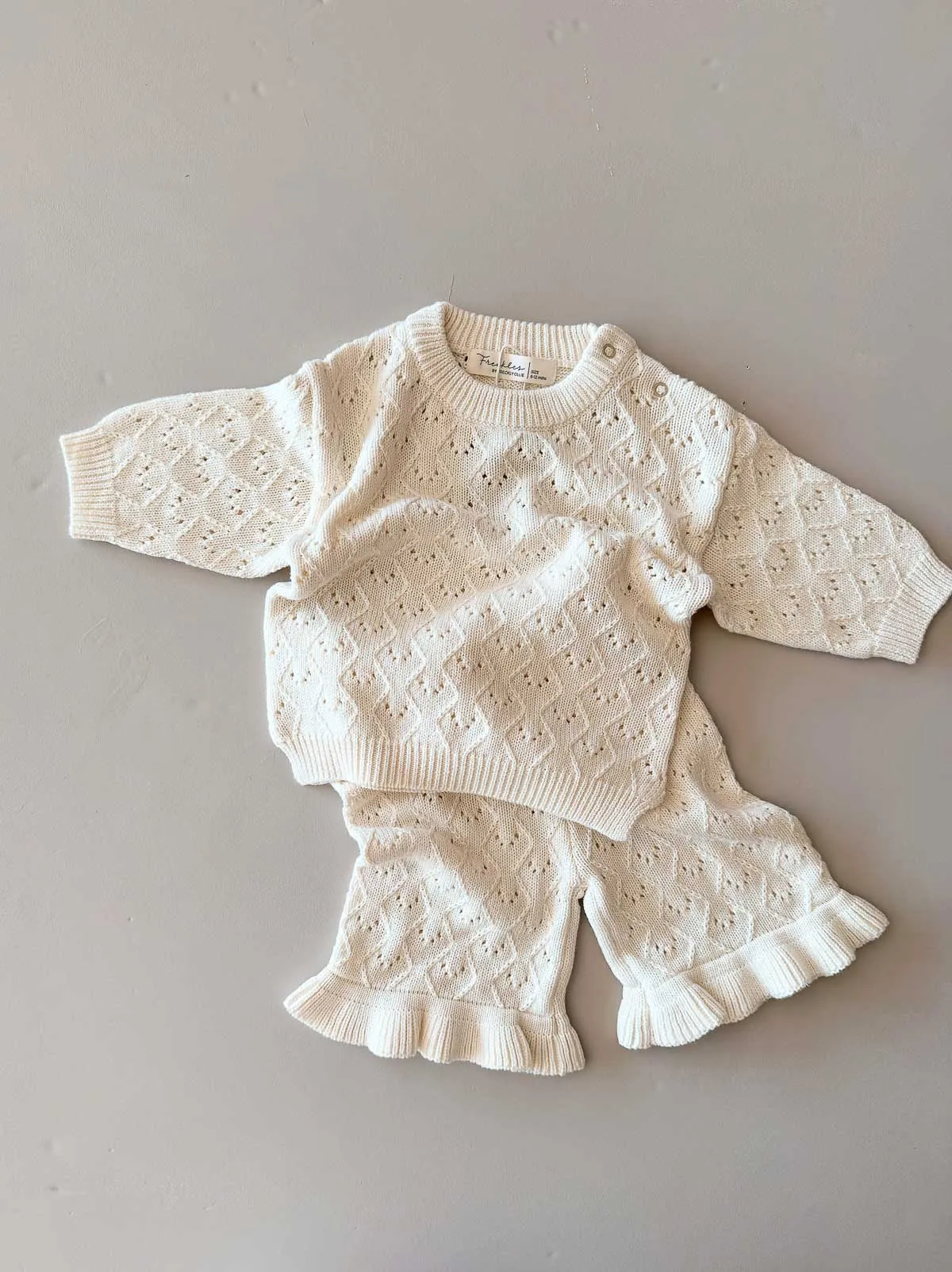 Freckles By Fo - Mila Pointelle Cotton Sweater