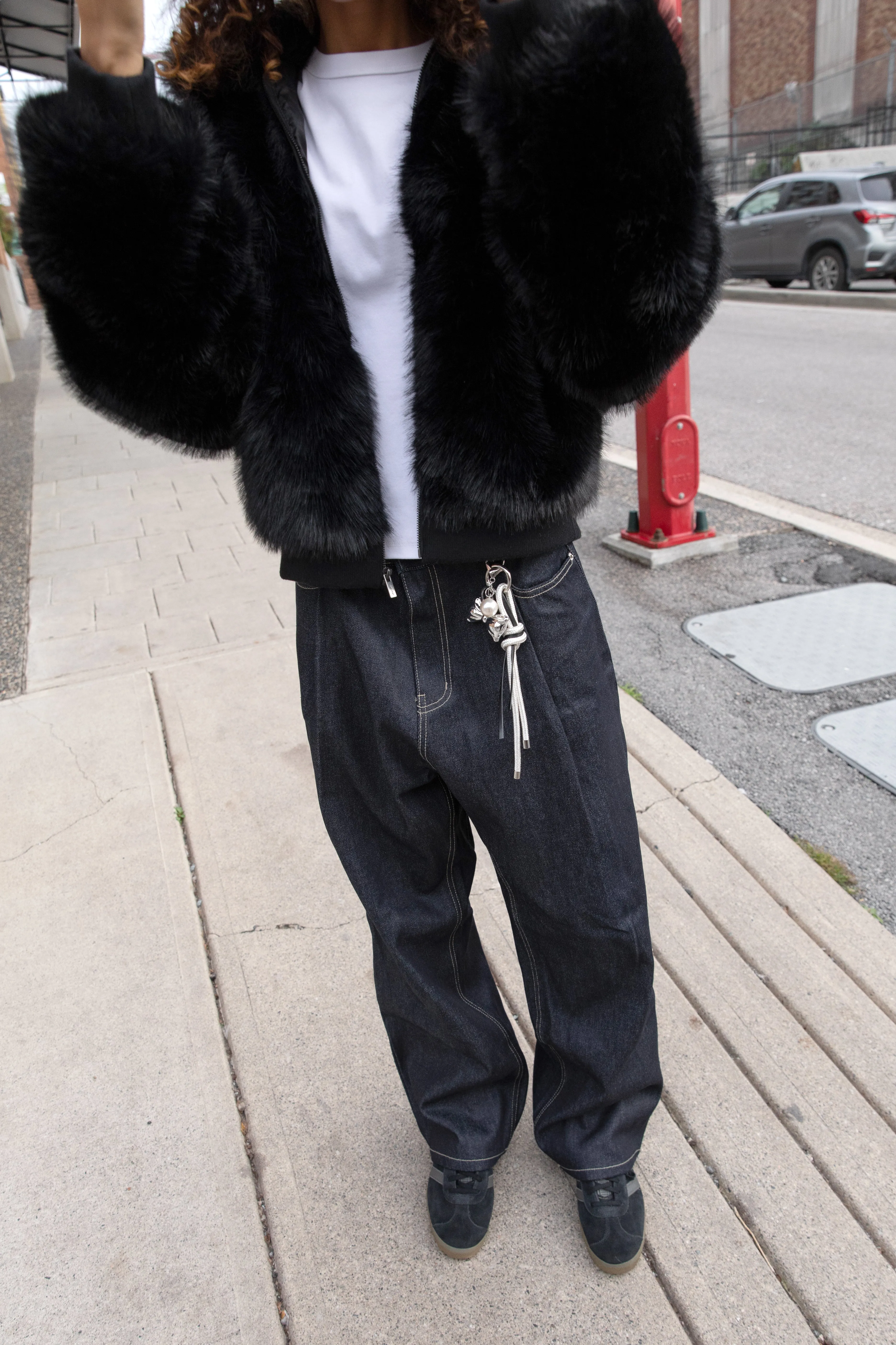 FUZZY BOMBER JACKET