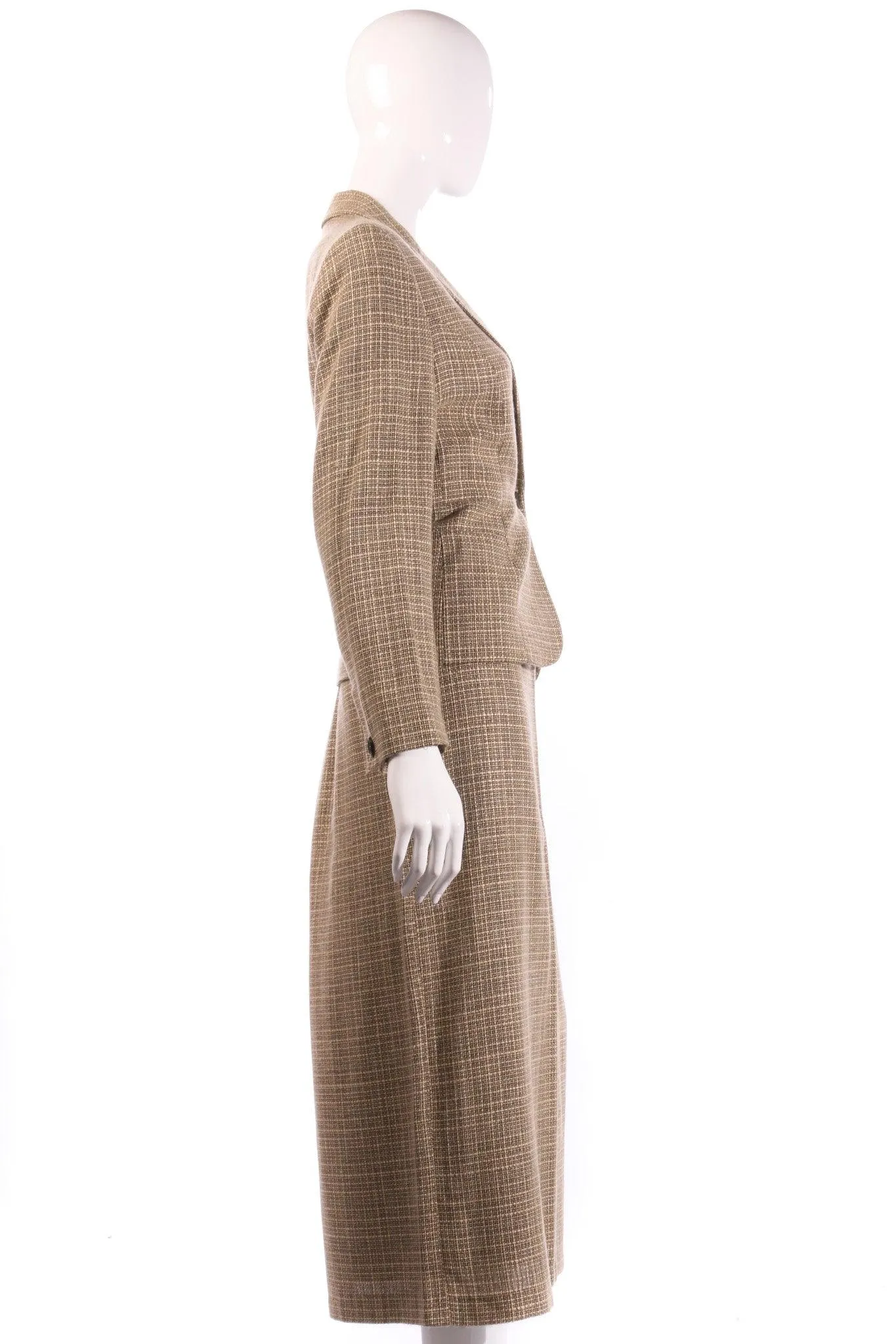 Gianfranco Corneli Skirt Suit Brown Size 10/12