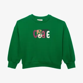 Girls' green sweatshirt