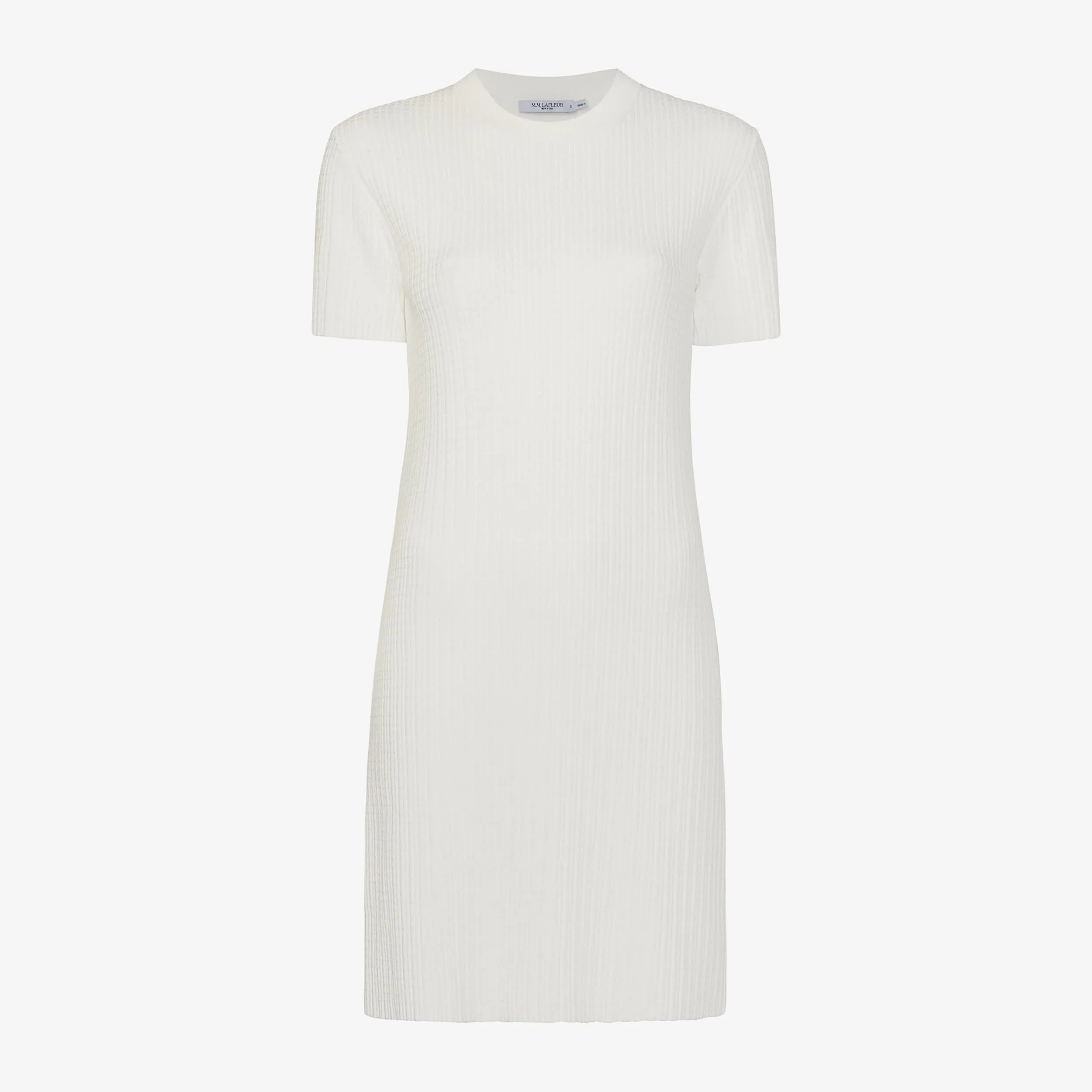 Hayden Dress - Geo Micro Knit :: Ivory