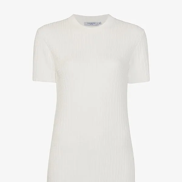 Hayden Dress - Geo Micro Knit :: Ivory