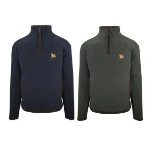 Hazy Blue Swann Mens Half Zip Fleece Pullover